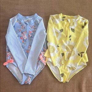 Floral and Sunflower Long Sleeve Swimsuits